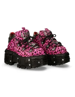 ANKLE BOOT ANIMAL PRINT IMPERFECT TANK WITH LACES M-MET011-C8