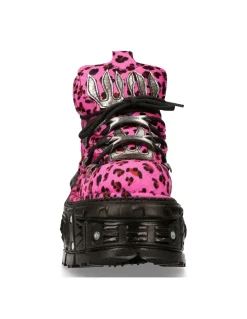ANKLE BOOT ANIMAL PRINT IMPERFECT TANK WITH LACES M-MET011-C8