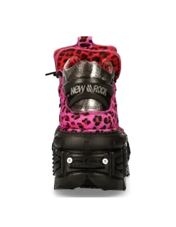ANKLE BOOT ANIMAL PRINT IMPERFECT TANK WITH LACES M-MET011-C8