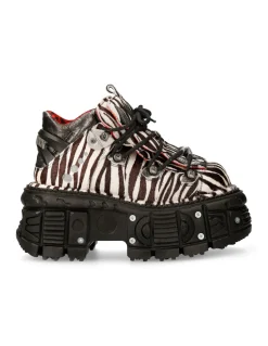 ANKLE BOOT ANIMAL PRINT IMPERFECT TANK WITH LACES M-MET011-C10