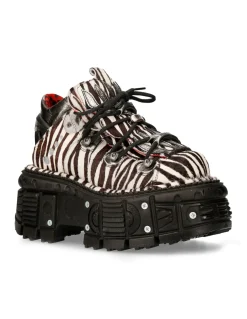 ANKLE BOOT ANIMAL PRINT IMPERFECT TANK WITH LACES M-MET011-C10