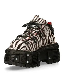 ANKLE BOOT ANIMAL PRINT IMPERFECT TANK WITH LACES M-MET011-C10