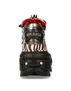 ANKLE BOOT ANIMAL PRINT IMPERFECT TANK WITH LACES M-MET011-C10