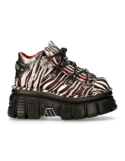 ANKLE BOOT ANIMAL PRINT TOWER WITH LACES M-MET011-C9