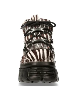 ANKLE BOOT ANIMAL PRINT TOWER WITH LACES M-MET011-C9