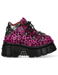 ANKLE BOOT ANIMAL PRINT TOWER WITH LACES M-MET011-C7