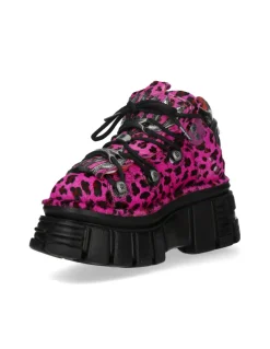 ANKLE BOOT ANIMAL PRINT TOWER WITH LACES M-MET011-C7