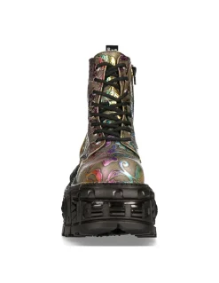 ANKLE BOOT BLACK IMPERFECT WITH LACES M-MILI084C-C21