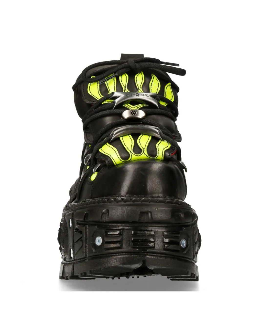ANKLE BOOT BLACK IMPERFECT TANK WITH LACES M-MET011-C2