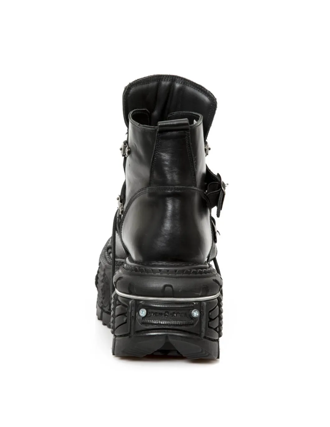 ANKLE BOOT BLACK IMPERFECT WITH LACES M-TANK007-S1