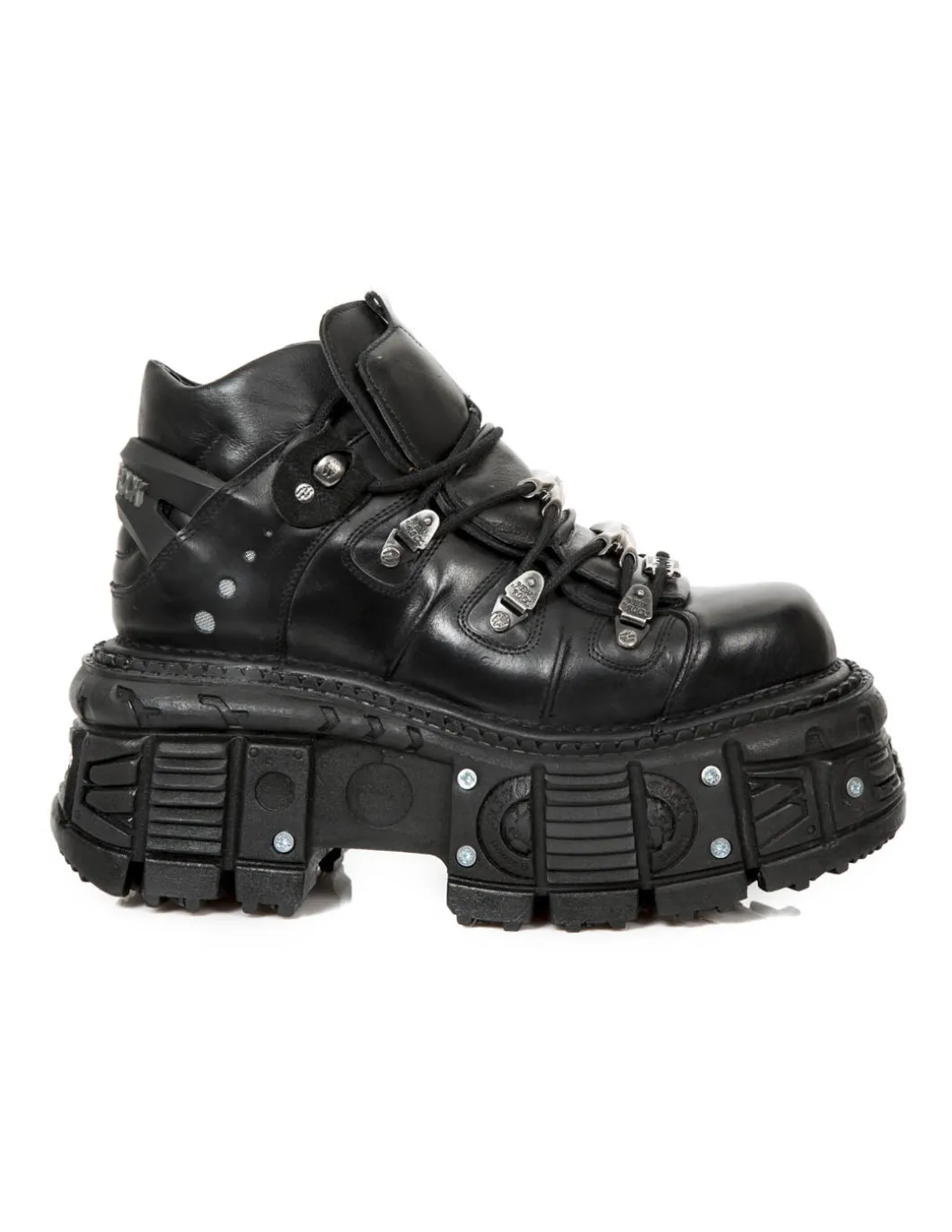 ANKLE BOOT BLACK IMPERFECT WITH LACES M-TANK006C-C6