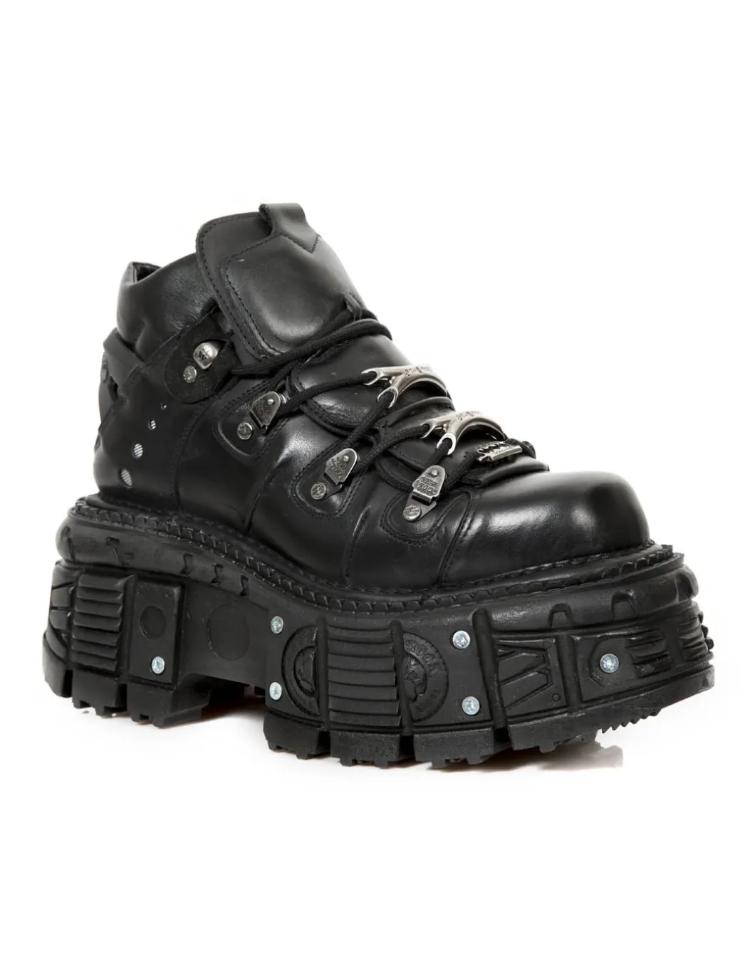 ANKLE BOOT BLACK IMPERFECT WITH LACES M-TANK006C-C6