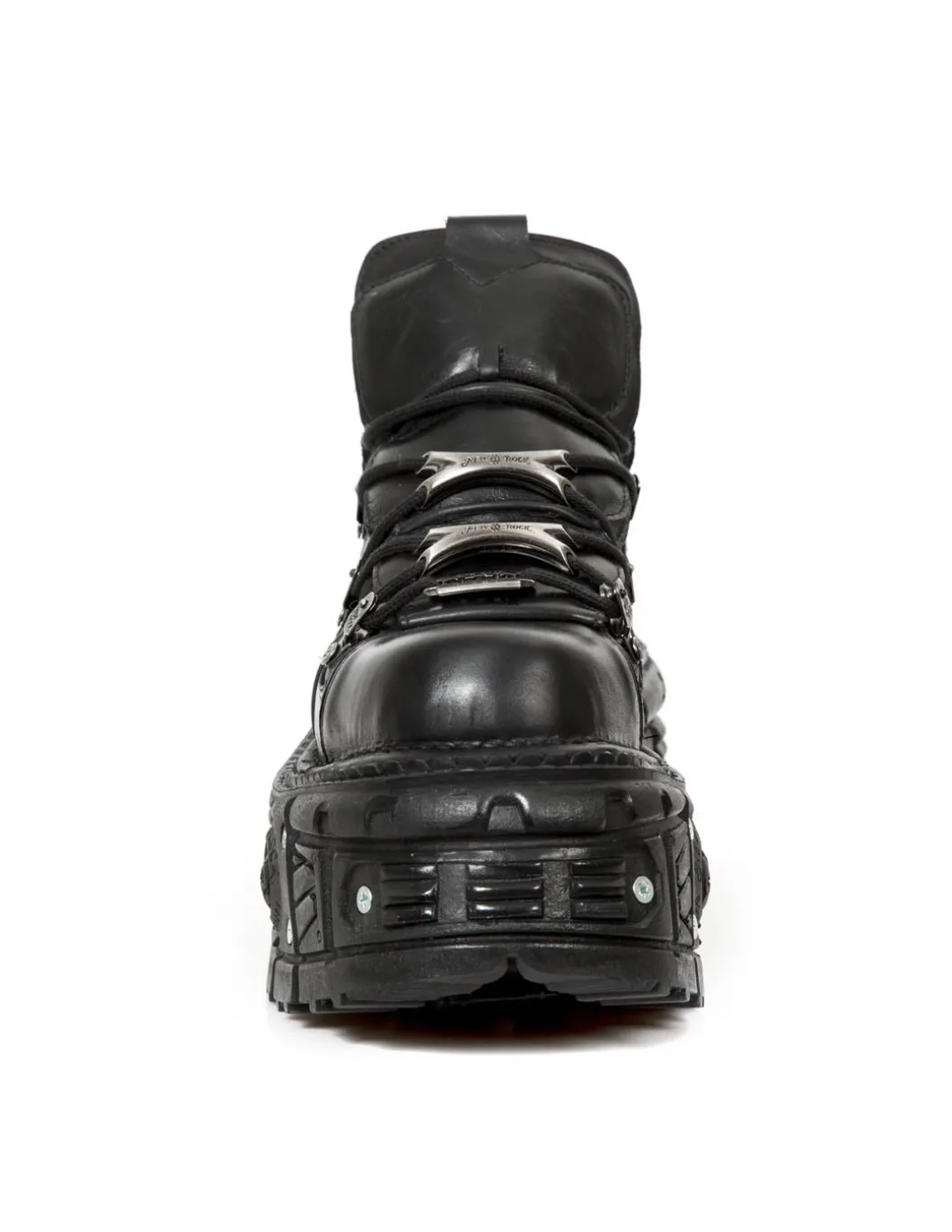 ANKLE BOOT BLACK IMPERFECT WITH LACES M-TANK006C-C6