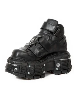 ANKLE BOOT BLACK IMPERFECT M-TANK008-C1