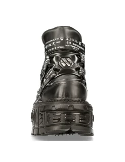 ANKLE BOOT BLACK IMPERFECT M-MET285-C2