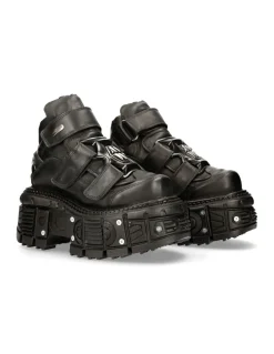 ANKLE BOOT BLACK IMPERFECT M-TANK008-C2