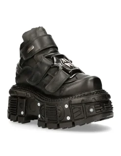 ANKLE BOOT BLACK IMPERFECT M-TANK008-C2