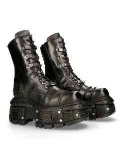 ANKLE BOOT BLACK IMPERFECT M-TANK005C-C1