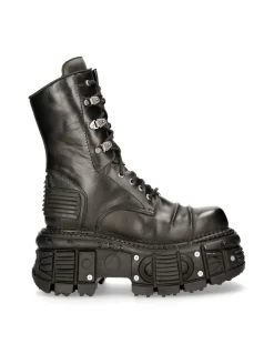 ANKLE BOOT BLACK IMPERFECT M-TANK005C-C1