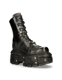ANKLE BOOT BLACK IMPERFECT M-TANK005C-C1