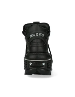 ANKLE BOOT BLACK IMPERFECT WITH LACES M-TANK006C-V1