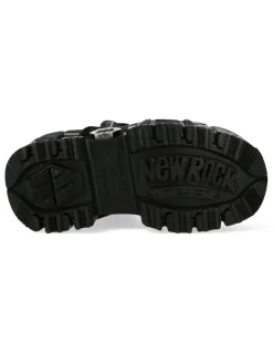 ANKLE BOOT BLACK IMPERFECT WITH LACES M-TANK006C-V1