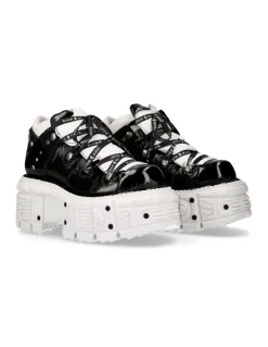 ANKLE BOOT BLACK IMPERFECT WITH LACES M-TANK106NLACE-C6
