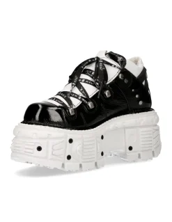 ANKLE BOOT BLACK IMPERFECT WITH LACES M-TANK106NLACE-C6