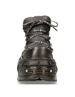 ANKLE BOOT BLACK IMPERFECT WITH LACES M-TANK106NLACE-C1