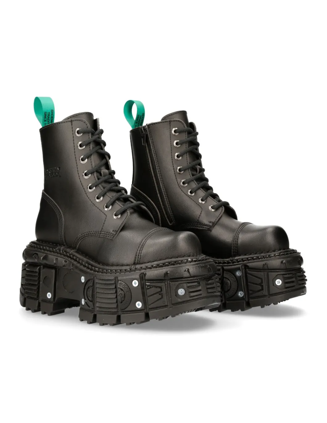 ANKLE BOOT BLACK IMPERFECT WITH LACES M-TANKMILI083C-V2