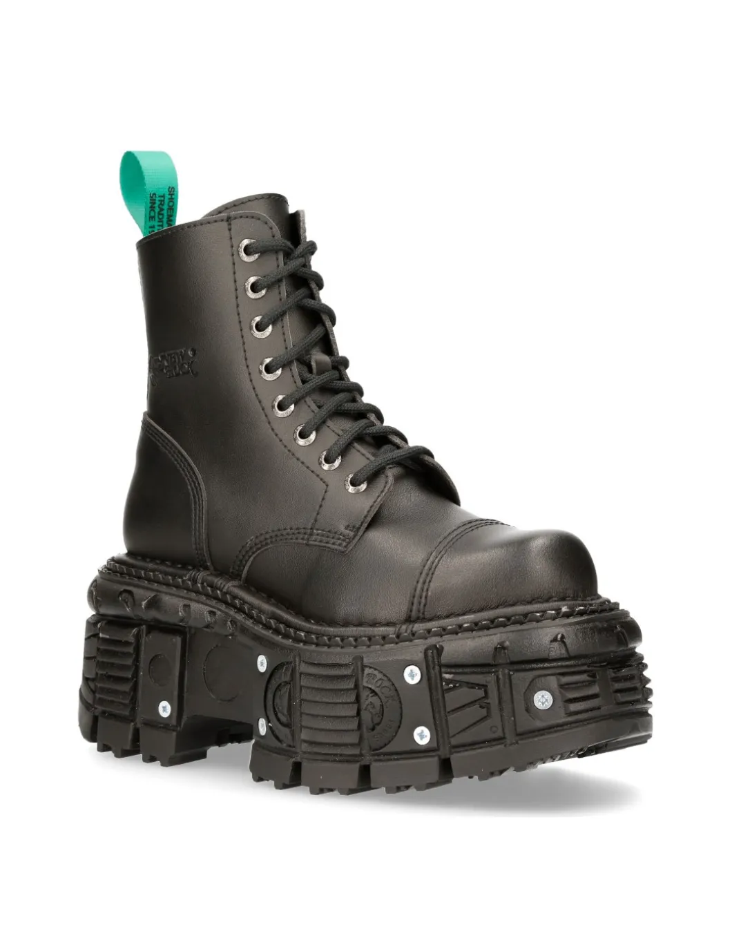 ANKLE BOOT BLACK IMPERFECT WITH LACES M-TANKMILI083C-V2