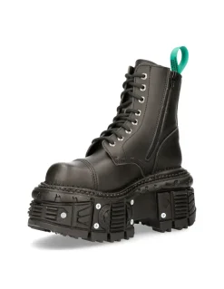 ANKLE BOOT BLACK IMPERFECT WITH LACES M-TANKMILI083C-V2