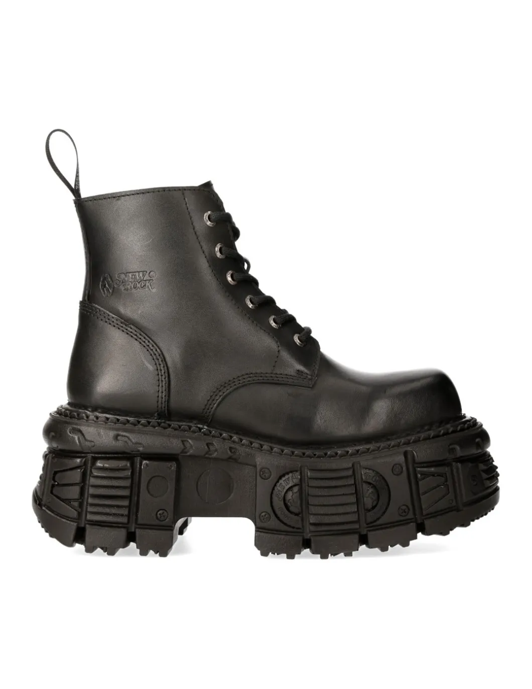 ANKLE BOOT BLACK IMPERFECT WITH LACES M-MILI215-C3