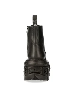 ANKLE BOOT BLACK IMPERFECT WITH LACES M-MILI215-C3