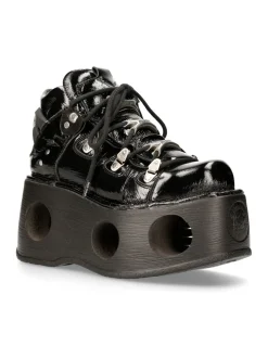 ANKLE BOOT BLACK NEPTUNO WITH LACES M-TANK006C-C8
