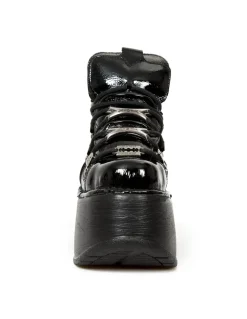 ANKLE BOOT BLACK NEW WITH LACES M-TANK006C-C7