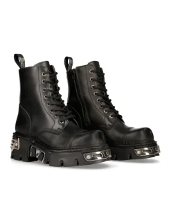 ANKLE BOOT BLACK REACTOR WITH LACES M-NEWMILI083-S35