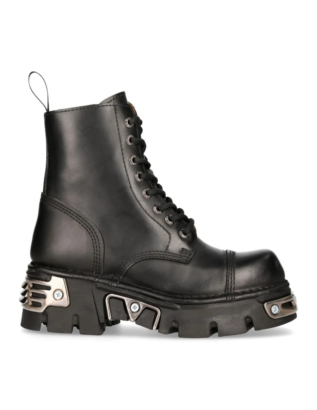 ANKLE BOOT BLACK REACTOR WITH LACES M-NEWMILI083-S35