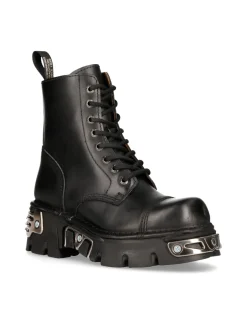 ANKLE BOOT BLACK REACTOR WITH LACES M-NEWMILI083-S35