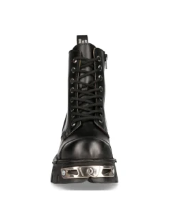 ANKLE BOOT BLACK REACTOR WITH LACES M-NEWMILI083-S35