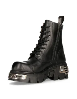 ANKLE BOOT BLACK REACTOR WITH LACES M-NEWMILI083-S35