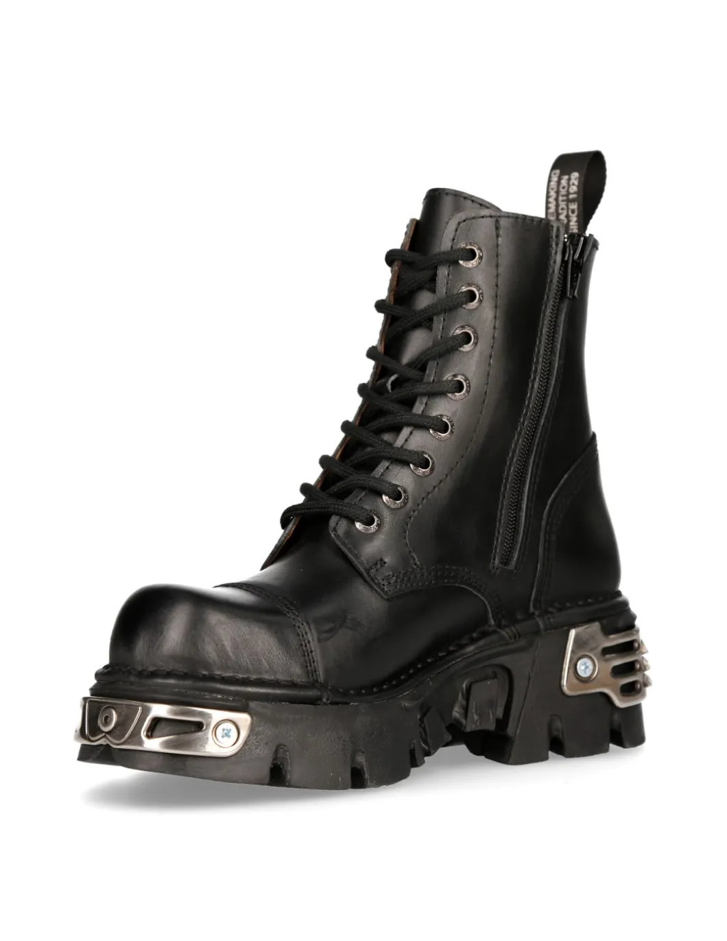 ANKLE BOOT BLACK REACTOR WITH LACES M-NEWMILI083-S35