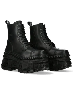 ANKLE BOOT BLACK TANK M-WALL083C-S3