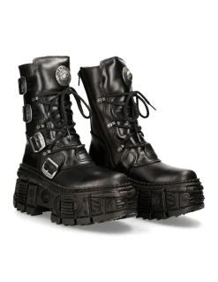 ANKLE BOOT BLACK TANK M-WALL373-S1