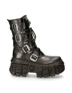 ANKLE BOOT BLACK TANK M-WALL373-S1