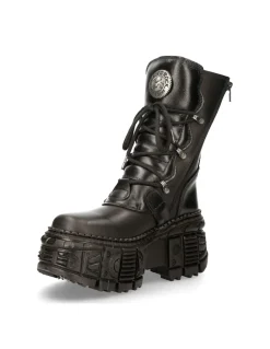ANKLE BOOT BLACK TANK M-WALL373-S1