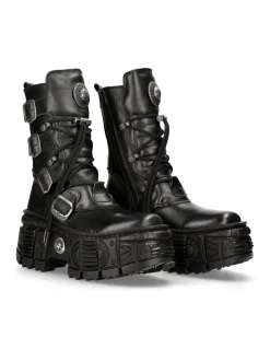 ANKLE BOOT BLACK TANK M-WALL028-C2