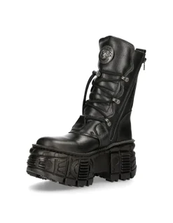 ANKLE BOOT BLACK TANK M-WALL028-C2