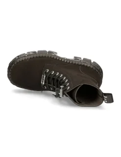 ANKLE BOOT BLACK TANK WITH LACES M-WALL026N-V1