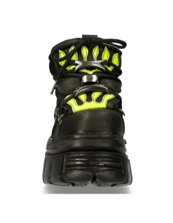 ANKLE BOOT BLACK TOWER WITH LACES M-MET011-C1